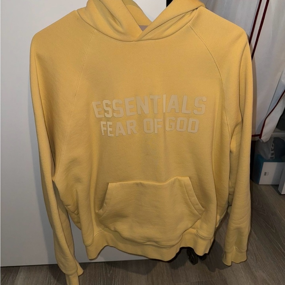 Fear of God Essentials Yellow Hoodie